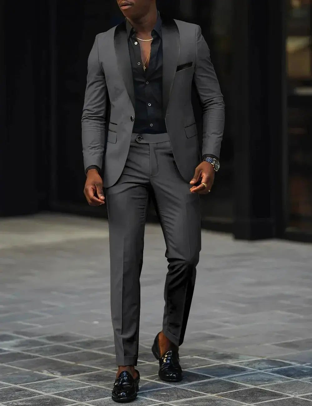 High Quality Men's Business Casual Suit For Wedding Groom Wear Prom Best Man Blazer Slim Fit 2 Pieces Size Jacket+Pant - Honesty Sales