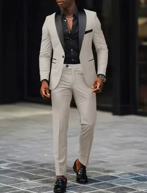 High Quality Men's Business Casual Suit For Wedding Groom Wear Prom Best Man Blazer Slim Fit 2 Pieces Size Jacket+Pant - Honesty Sales