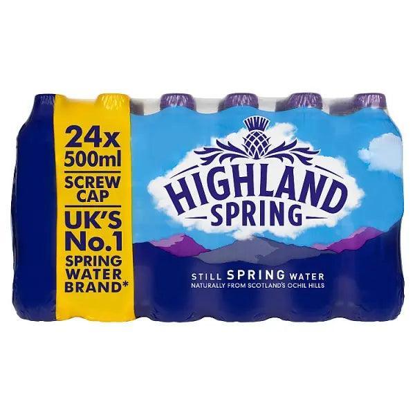 Highland Spring Still Spring Water 500ml (Case of 24) - Honesty Sales