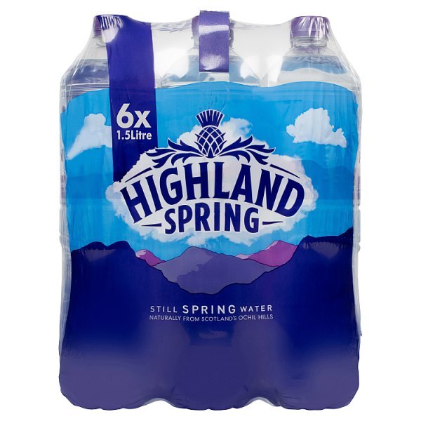 Highland Spring Still Spring Water 6 x 1.5L (1 x 6x1.5lt) - Honesty Sales