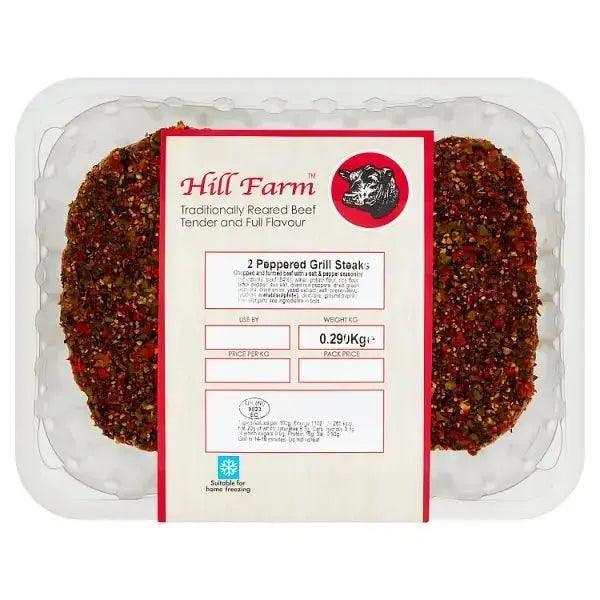 Hill Farm 2 Peppered Grill Steaks 0.290kg - Honesty Sales Image principale du produit