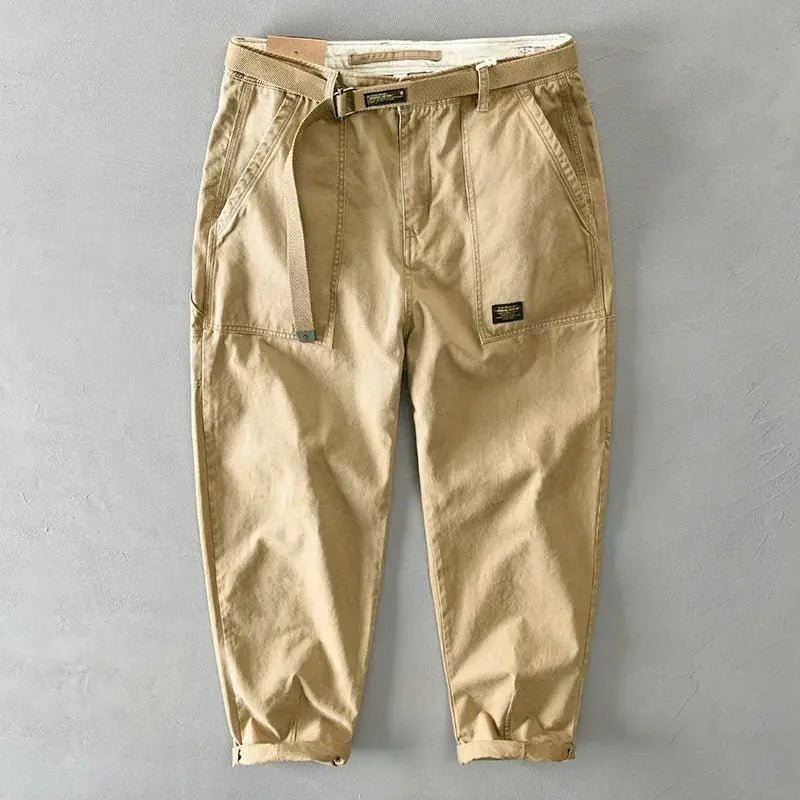 HIQOR Brand Men's 100% Cotton Casual Pants 2025 Loose Trousers For Men Baggy Work Pants Plus Size 38 Cargo Pants Y2k Pants Man - Honesty Sales