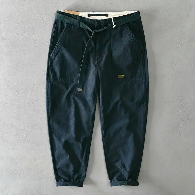 HIQOR Brand Men's 100% Cotton Casual Pants 2025 Loose Trousers For Men Baggy Work Pants Plus Size 38 Cargo Pants Y2k Pants Man - Honesty Sales
