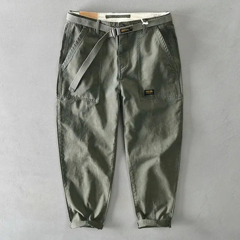 HIQOR Brand Men's 100% Cotton Casual Pants 2025 Loose Trousers For Men Baggy Work Pants Plus Size 38 Cargo Pants Y2k Pants Man - Honesty Sales