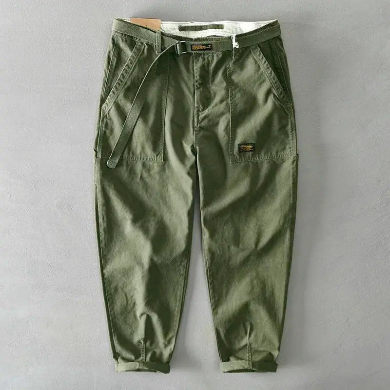 HIQOR Brand Men's 100% Cotton Casual Pants 2025 Loose Trousers For Men Baggy Work Pants Plus Size 38 Cargo Pants Y2k Pants Man - Honesty Sales