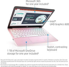 HP Stream 11-ak0520na Pink Celeron N4120 11.6" 4GB Ram 64GB - 735J1EA - Honesty Sales U.K