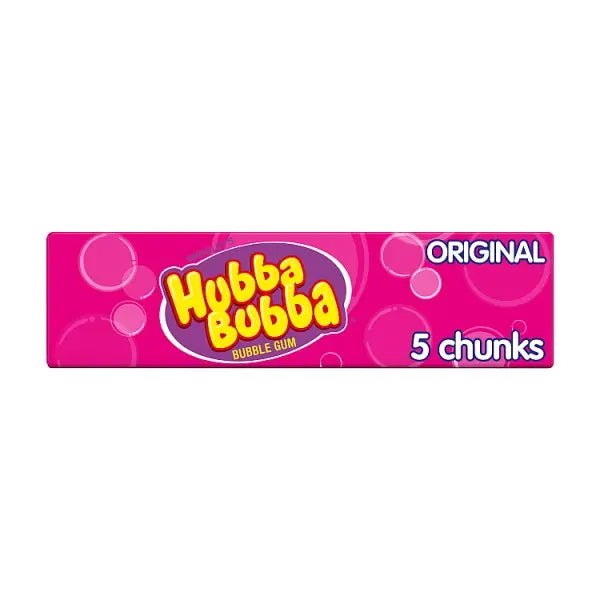 Hubba Bubba Original Bubblegum 5 Chunky Chews (Case of 20) - Honesty Sales