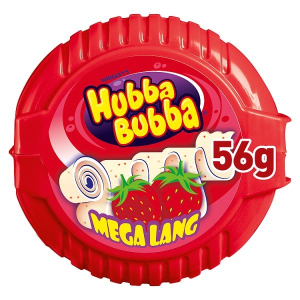 Hubba Bubba Strawberry Chewing Gum Tape 56g x 12 | Adomoo - Honesty Sales