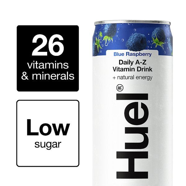 Huel Blue Raspberry Daily A-Z Vitamins 330ml (12 x 330ml) - Honesty Sales