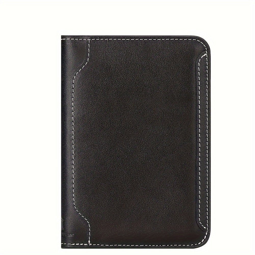 HUMERPAUL Men’s RFID Blocking Leather Passport Holder & Wallet – Slim Travel Organizer with Credit Card & Vaccine ID Pockets (Coffee/Brown, Full - Grain Cowhide) - Honesty Sales