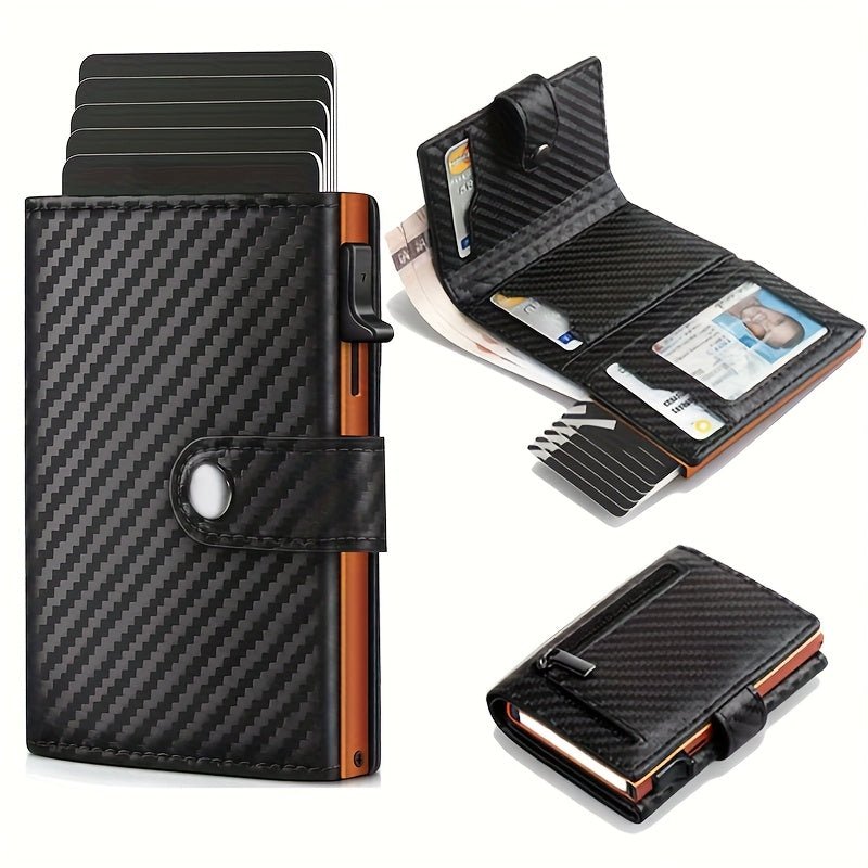 HUMERPAUL Men’s RFID Blocking Leather Passport Holder & Wallet – Slim Travel Organizer with Credit Card & Vaccine ID Pockets (Coffee/Brown, Full - Grain Cowhide) - Honesty Sales