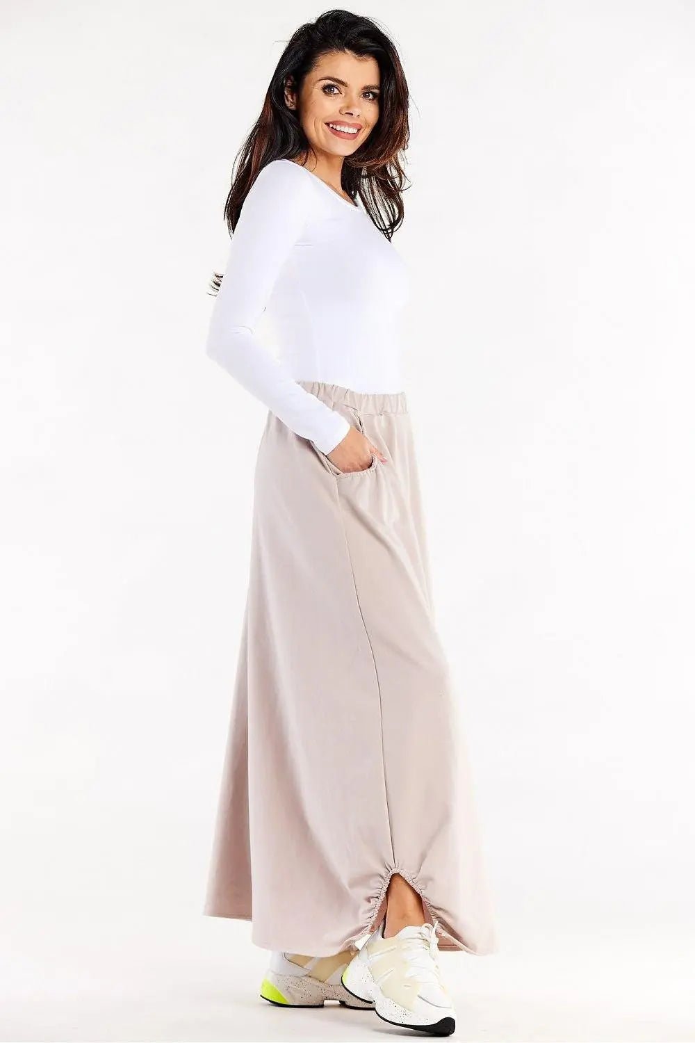 Infinite You elastic waist band long skirt - Honesty Sales