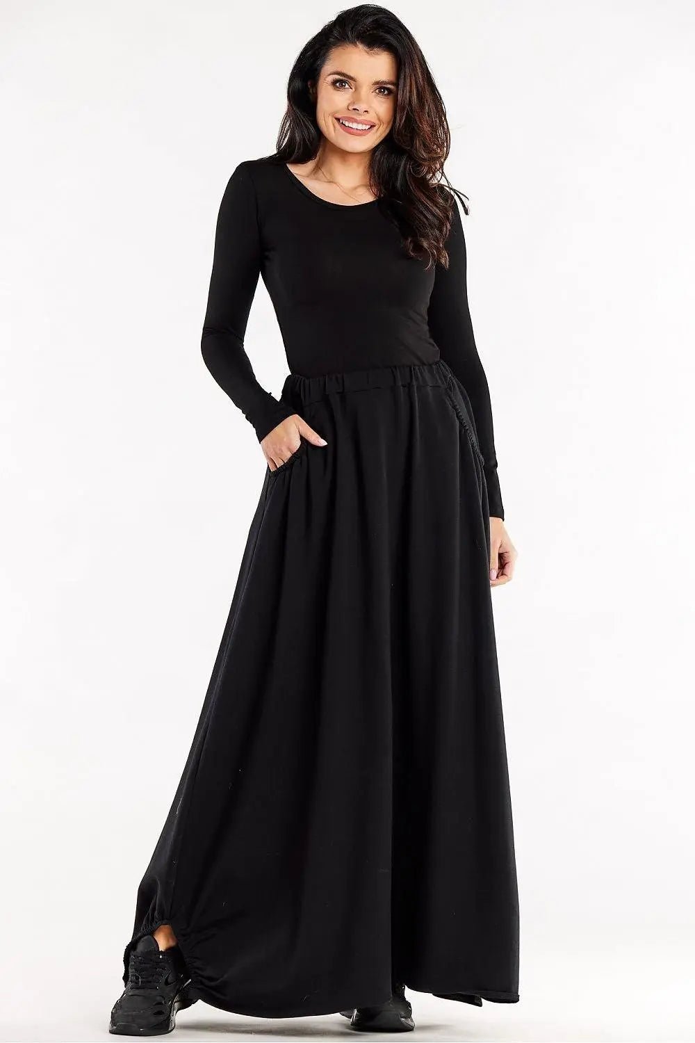Infinite You elastic waist band long skirt - Honesty Sales