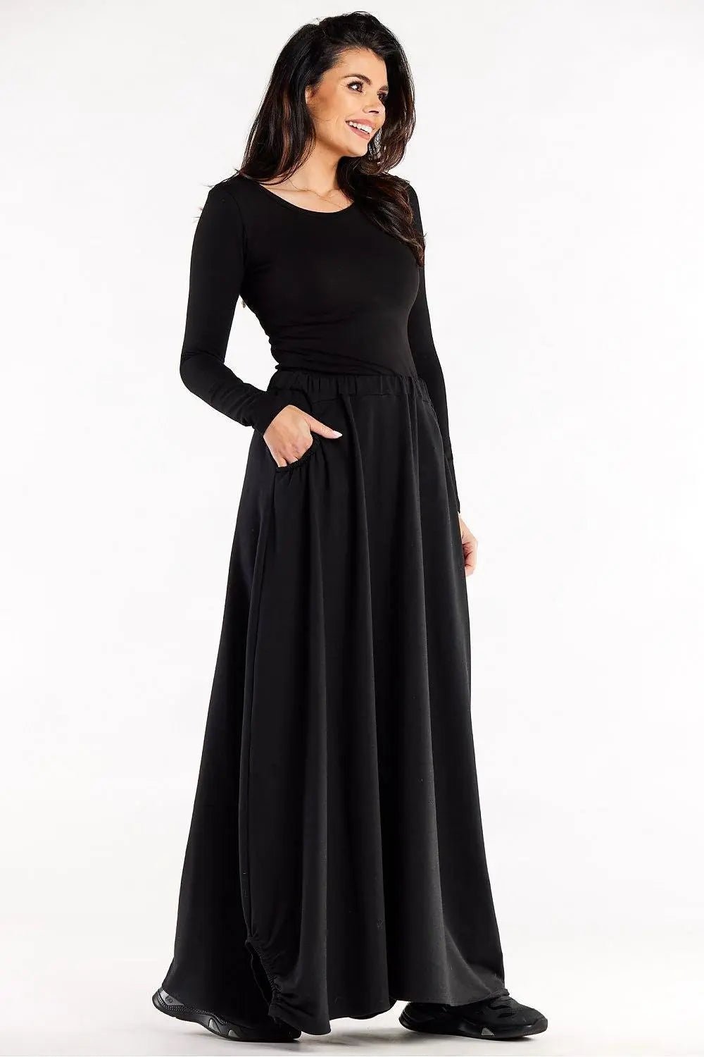 Infinite You elastic waist band long skirt - Honesty Sales