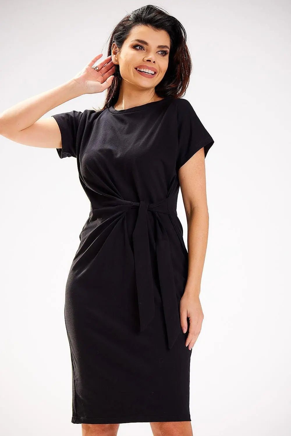 Infinite You short sleeves midi dress - Honesty Sales