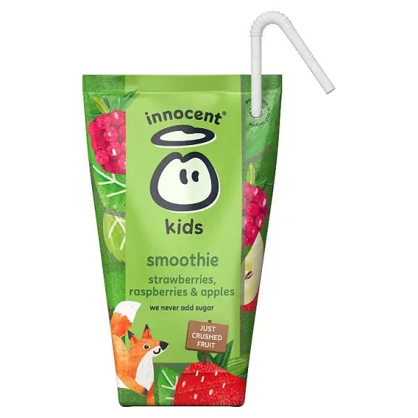 innocent Kids Smoothies Strawberries, Raspberries & Apples 150ml x 4 - Honesty Sales