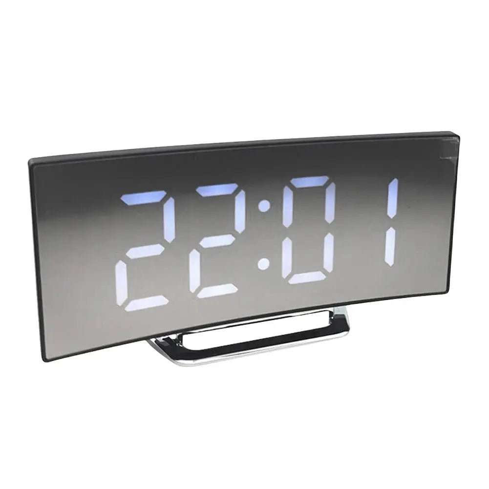 Intelligent Electric Alarm Clock USB Charging Rectangle Table Clock Multi - function 12/24 Hours Living Room Bedroom Dorm Clock - Honesty Sales
