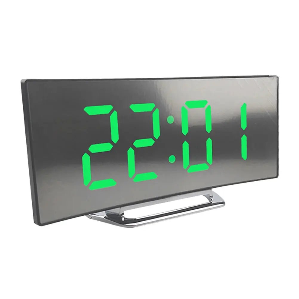 Intelligent Electric Alarm Clock USB Charging Rectangle Table Clock Multi - function 12/24 Hours Living Room Bedroom Dorm Clock - Honesty Sales