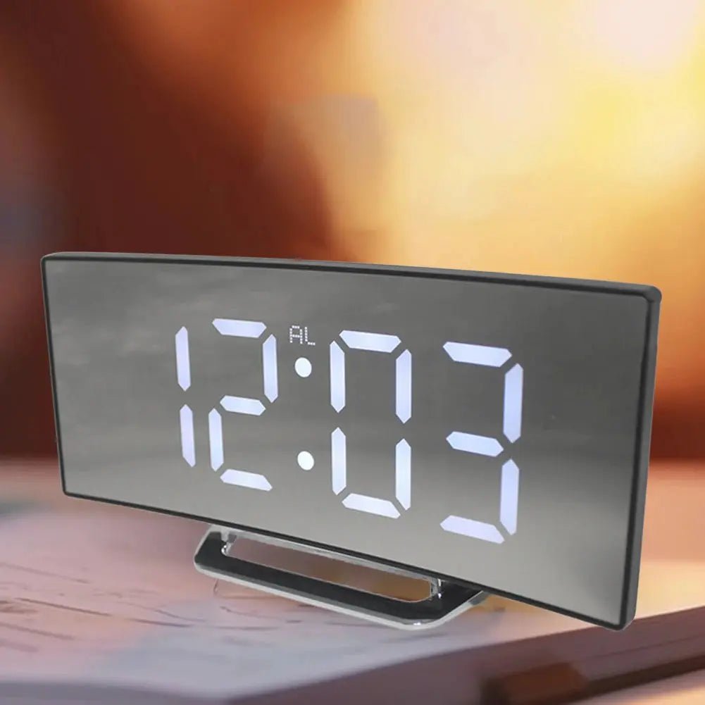 Intelligent Electric Alarm Clock USB Charging Rectangle Table Clock Multi - function 12/24 Hours Living Room Bedroom Dorm Clock - Honesty Sales