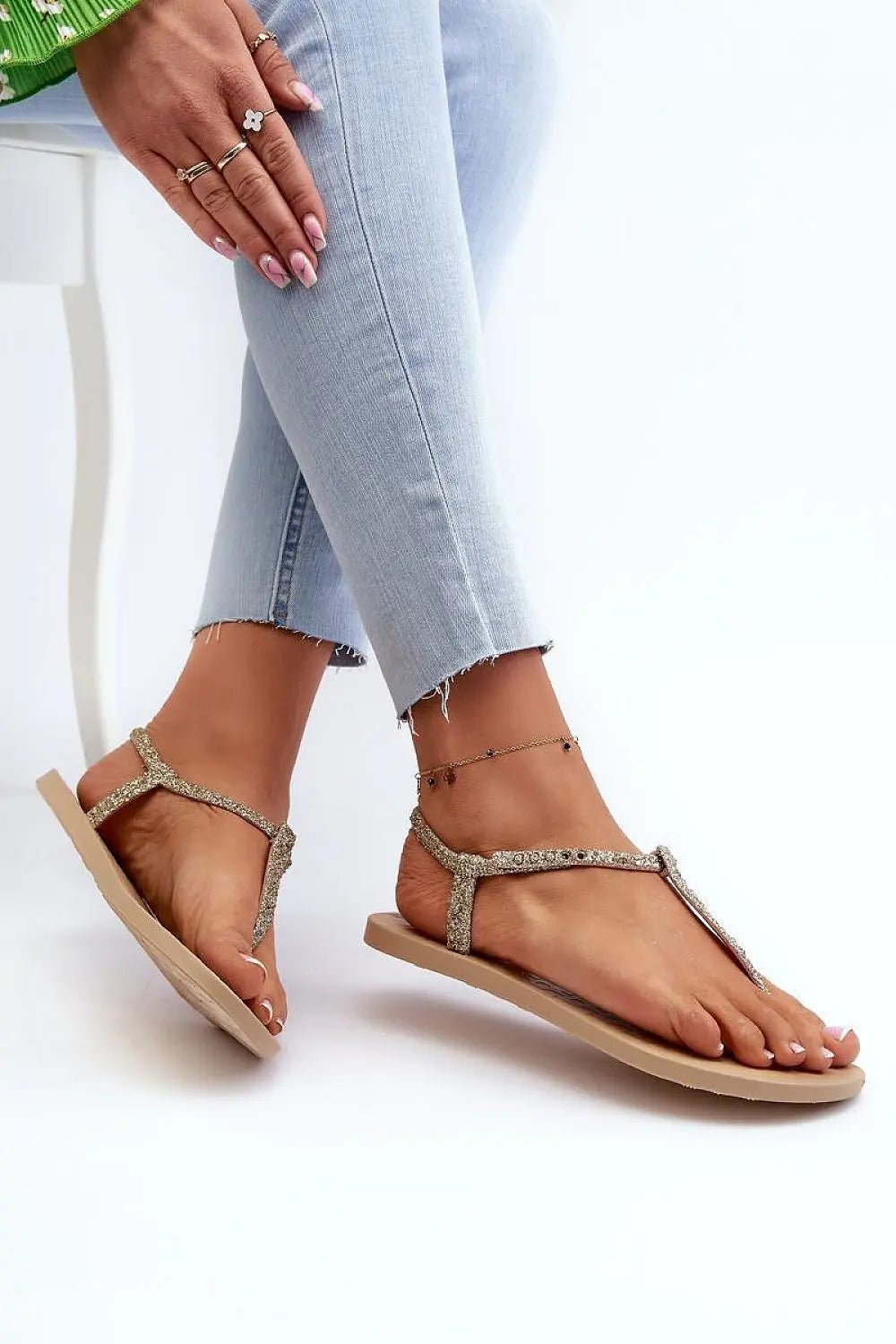 Ipanema Women’s Sandals – Eco-Friendly Glitter Design with Buckle Closure - Honesty Sales