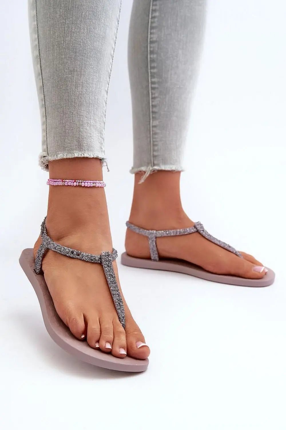 Ipanema Women’s Sandals – Eco-Friendly Glitter Design with Buckle Closure - Honesty Sales