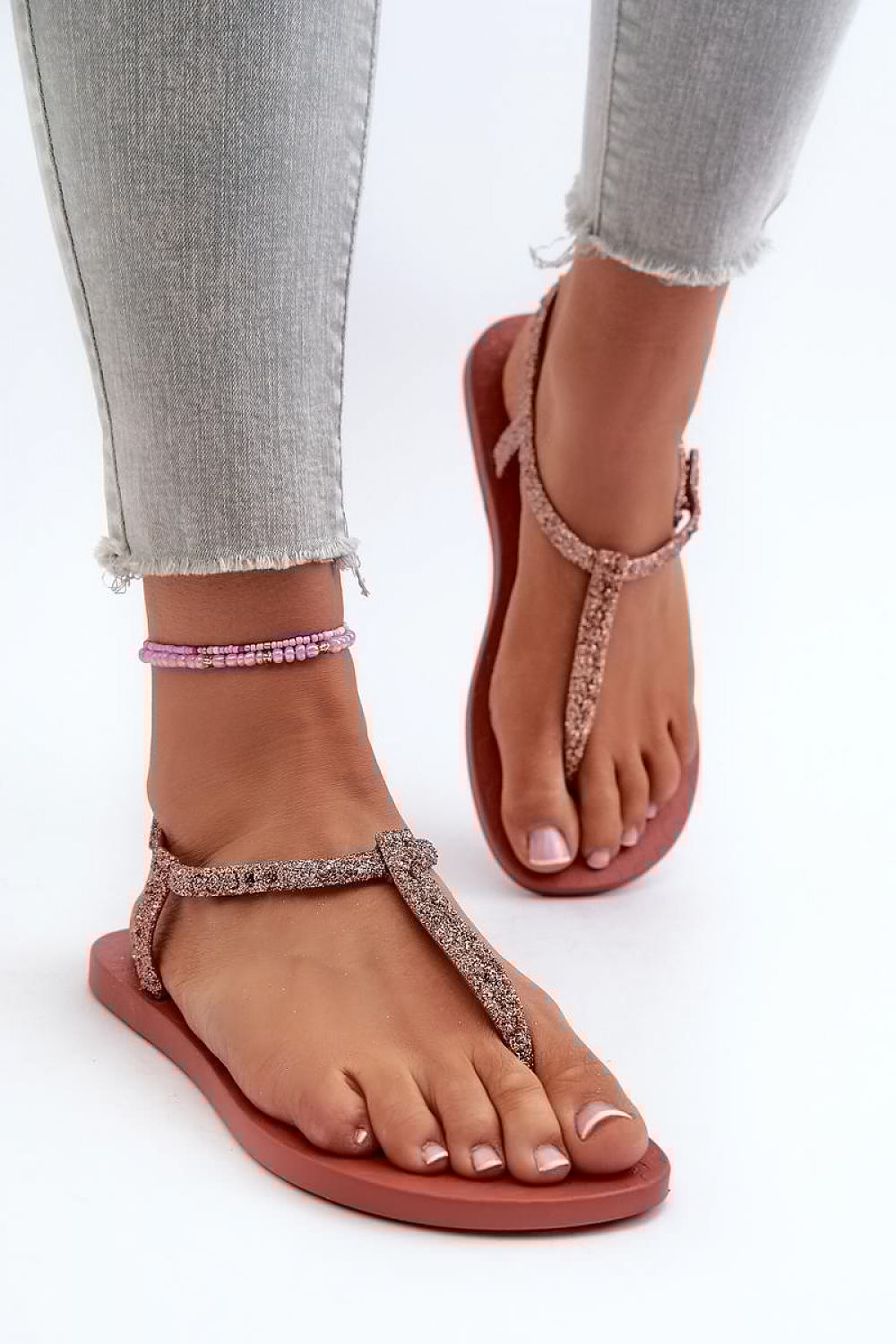 Ipanema Women’s Sandals – Eco-Friendly Glitter Design with Buckle Closure - Honesty Sales