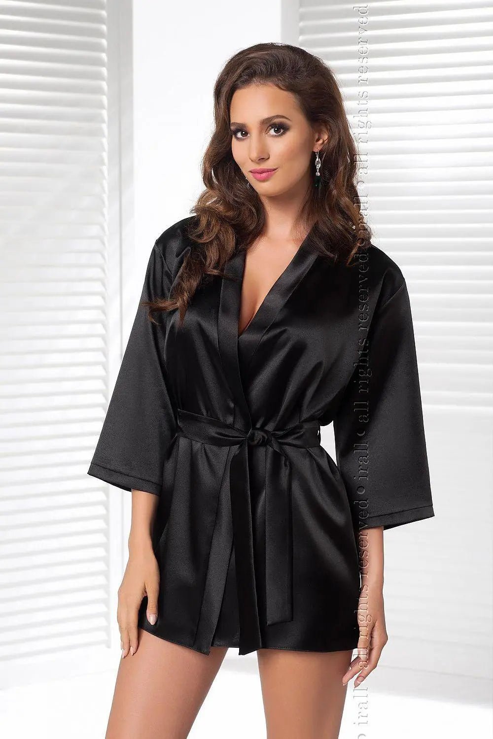 Irall Italian satin bathrobe - Honesty Sales