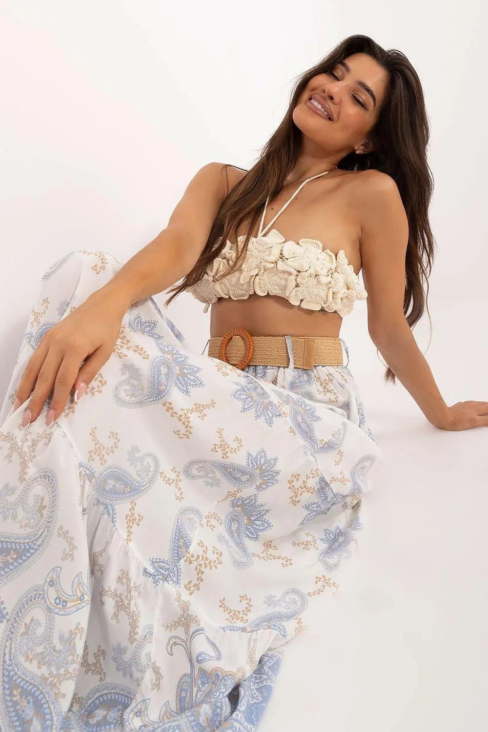 Italy Moda casual viscose long maxi skirt - Honesty Sales