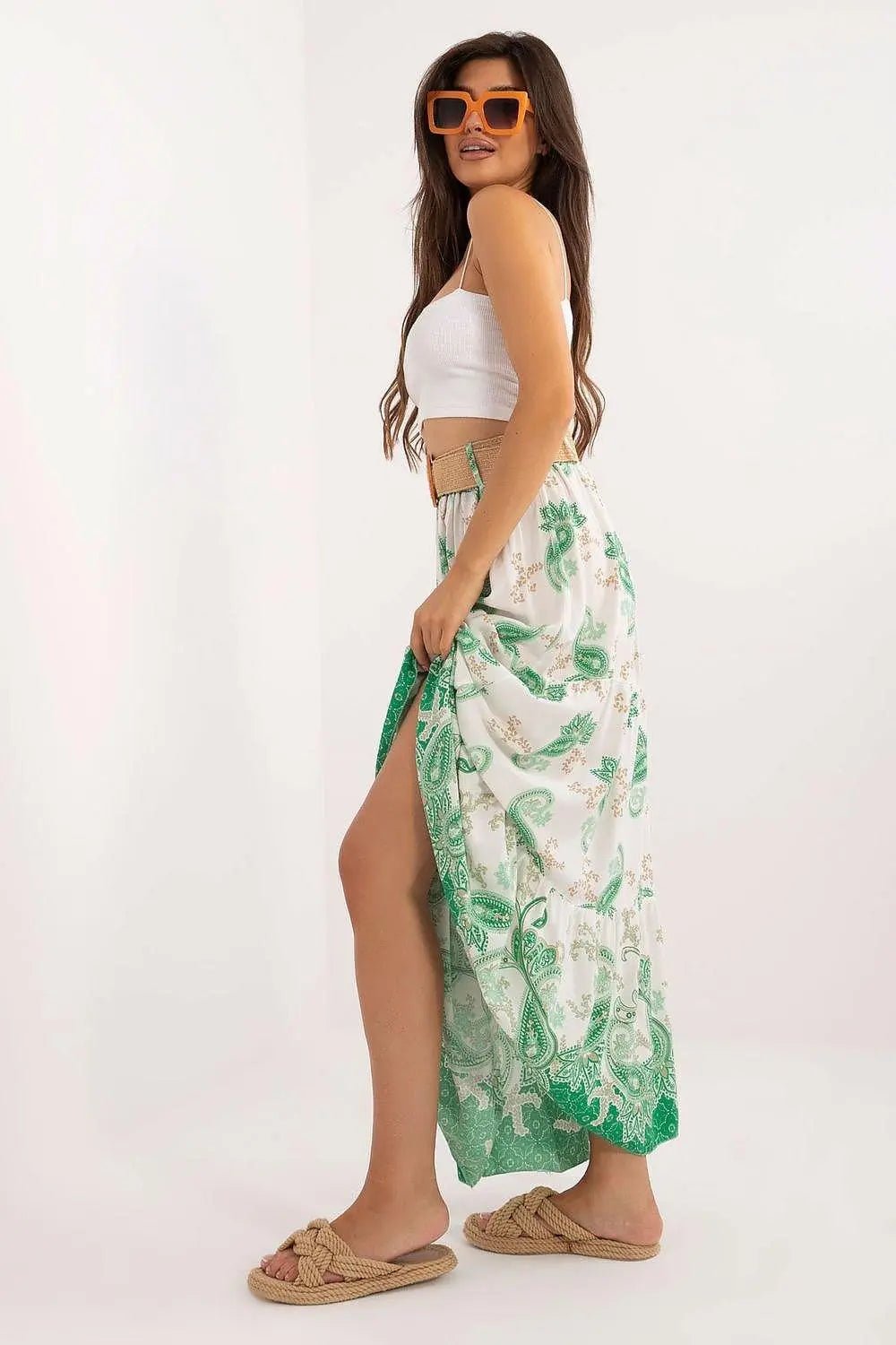 Italy Moda casual viscose long maxi skirt - Honesty Sales