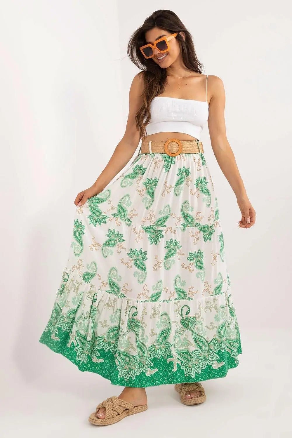 Italy Moda casual viscose long maxi skirt - Honesty Sales