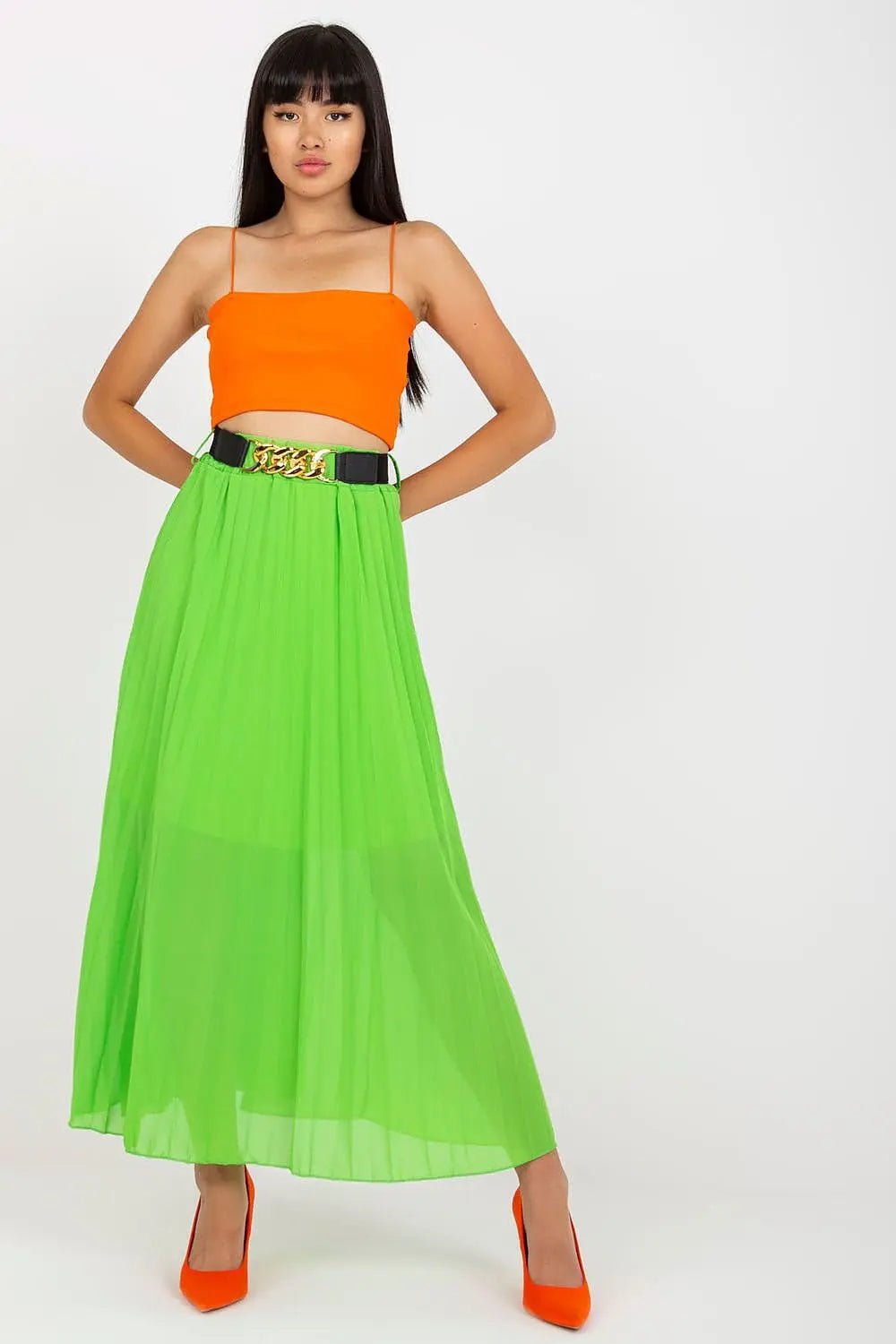 Italy Moda comfortable elastic waistband long skirt - Honesty Sales