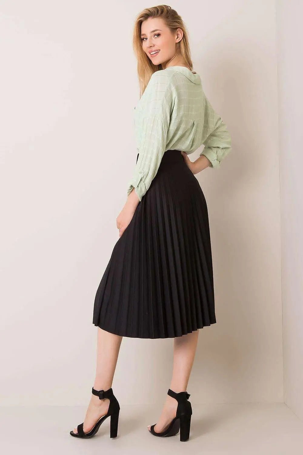 Italy Moda elastic waistband pleated skirt - Honesty Sales