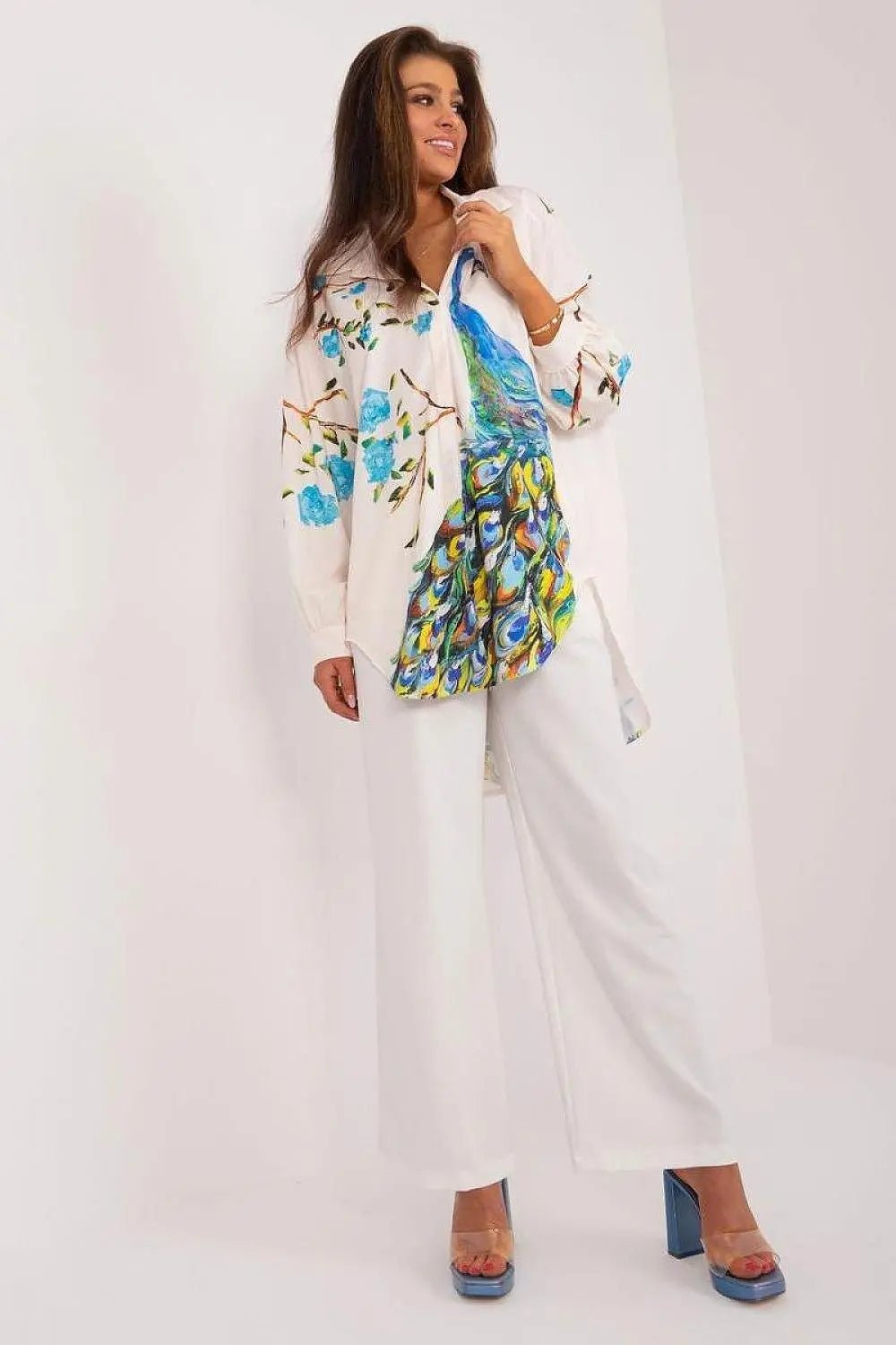Italy Moda long sleeve womens shirt - Honesty Sales