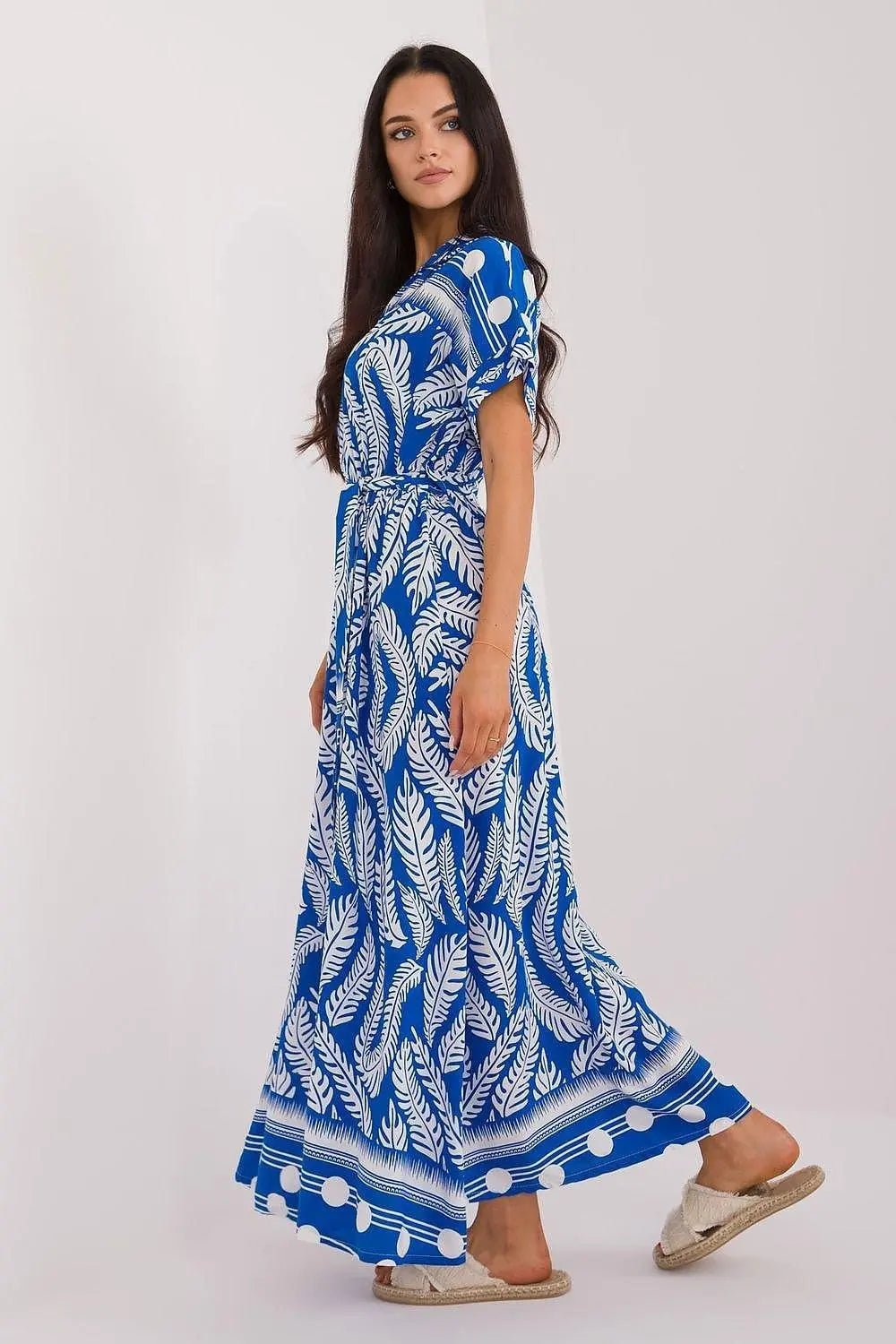 Italy Moda shirt-like cut summer dress - Honesty Sales