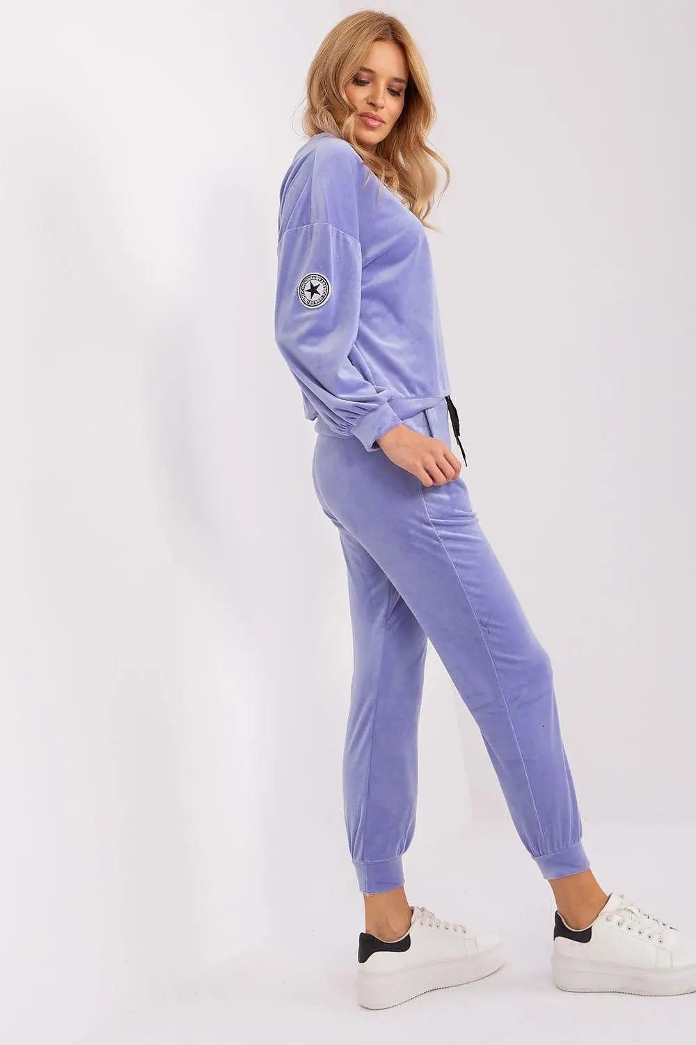 Italy Moda velour knit elegant and feminine sweatshirt - Honesty Sales
