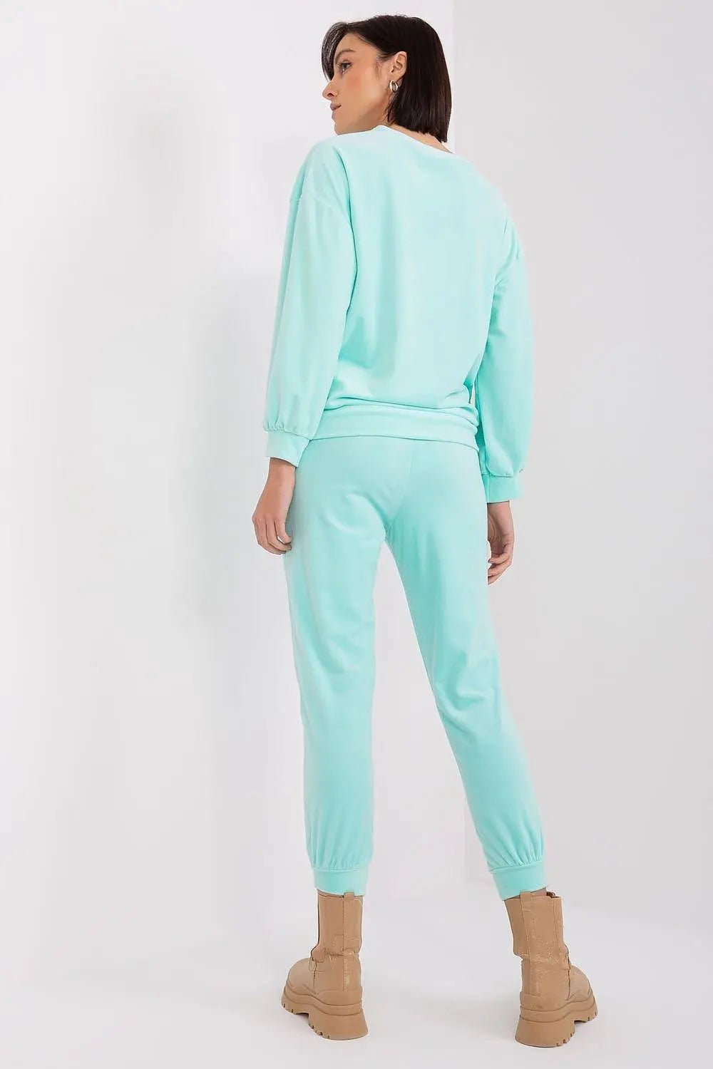 Italy Moda velour knit elegant and feminine sweatshirt - Honesty Sales