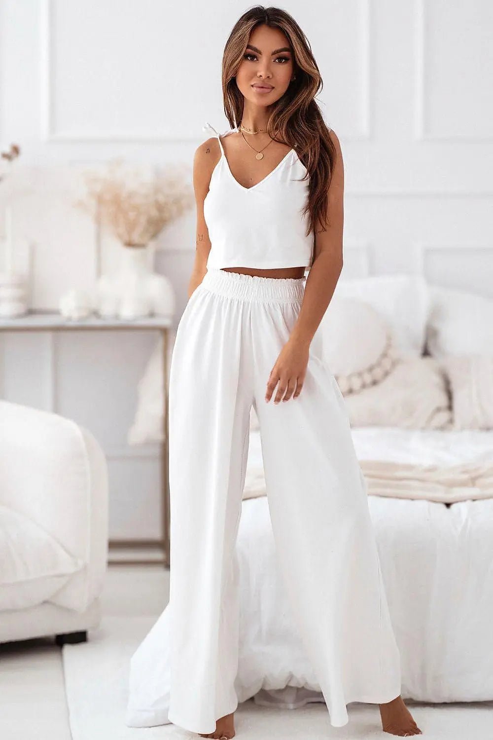 IVON natural cotton, soft shirt and long pants womens pajamas - Honesty Sales