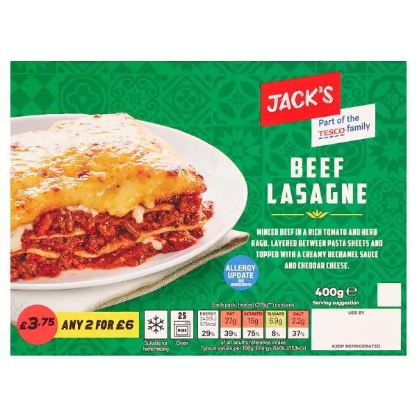 Jack's Beef Lasagne 400g - Honesty Sales Hauptbild