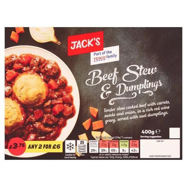 Jack's Beef Stew & Dumplings 400g - Honesty Sales