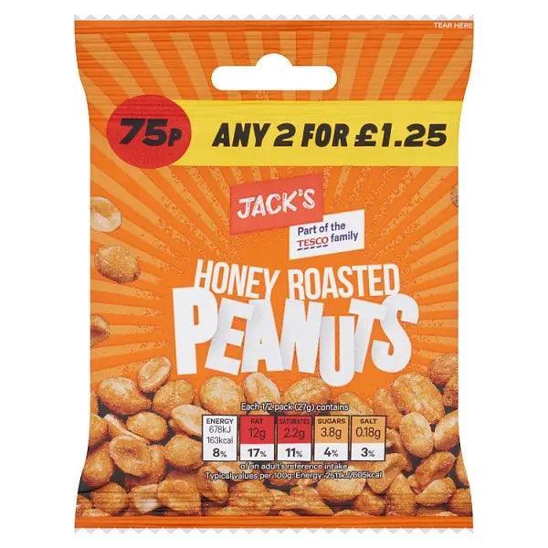 Jack's Honey Roasted Peanuts 55g (Case of 24) - Honesty Sales Image principale du produit