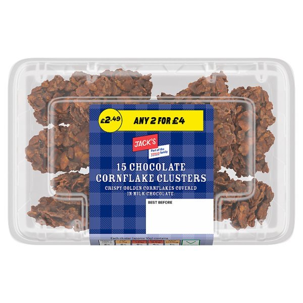 Jack's 15 Chocolate Cornflake Clusters (4 x 150g) - Honesty Sales