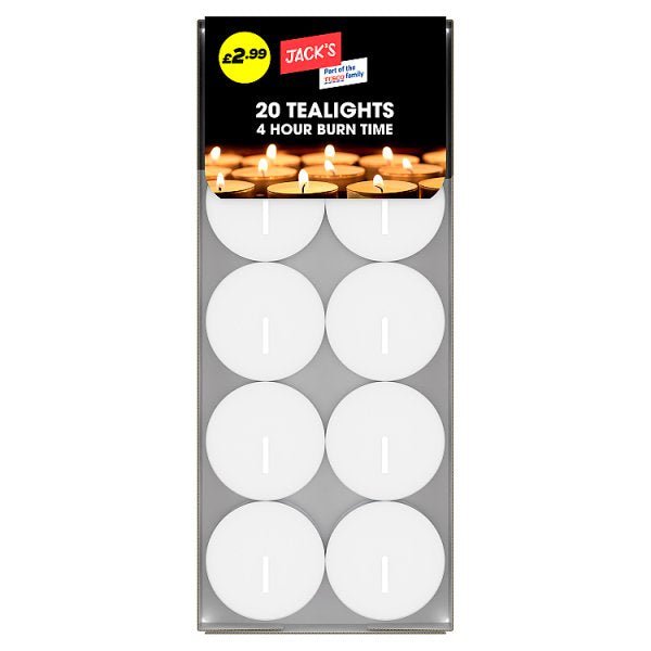 Jack's 20 Tealights (36 x 20pk) - Honesty Sales