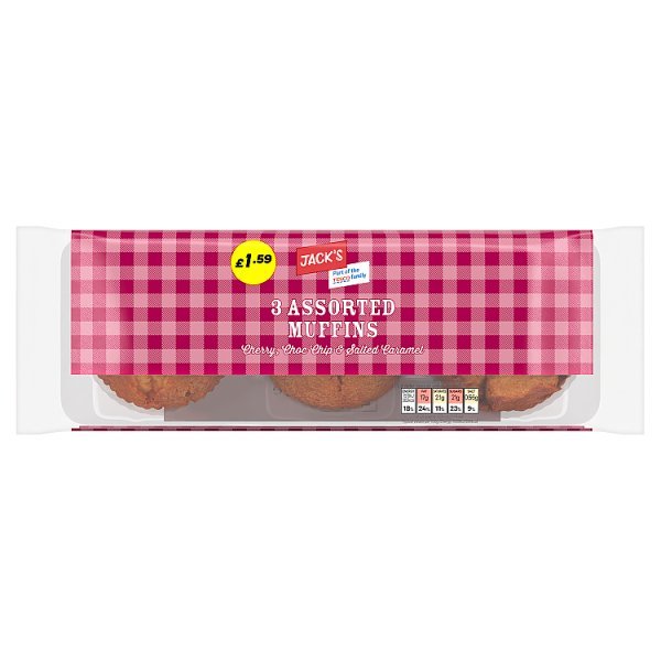 Jack's 3 Assorted Muffins 273g (6 x 3pk) - Honesty Sales