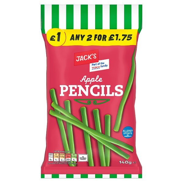 Jack's Apple Pencils 140g (10 x 140g) - Honesty Sales