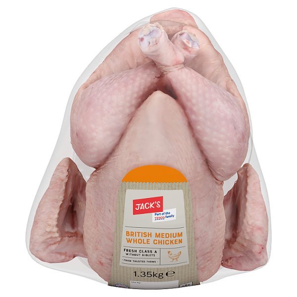 Jack's British Medium Whole Chicken 1.35kg (4 x 1.35kg) - Honesty Sales