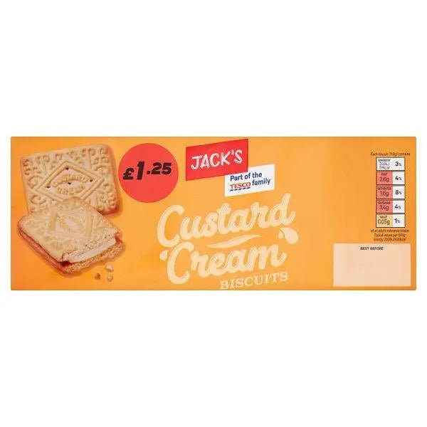 Jack's Custard Cream Biscuits 400g (Case of 12) - Honesty Sales