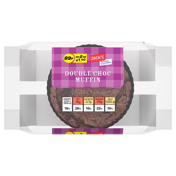 Jack's Double Choc Muffin (12 x 85g) - Honesty Sales