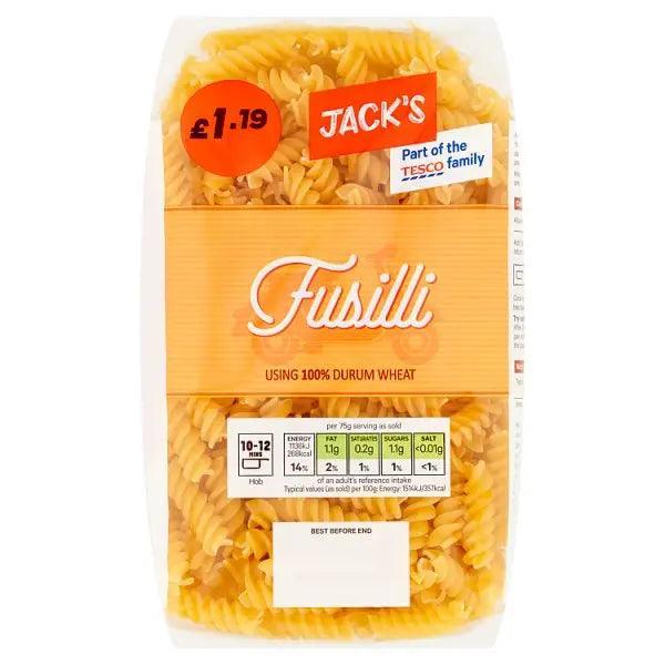 Jack's Fusilli 500g (Case of 12) - Honesty Sales