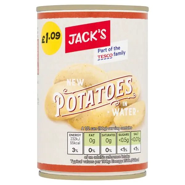 Jack's New Potatoes in Water 300g (Case of 12) - Honesty Sales