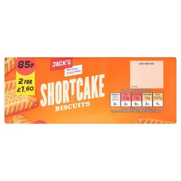 Jack's Shortcake Biscuits 150g (Case of 12) - Honesty Sales